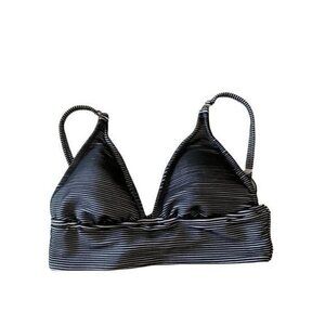 SHADE & Shore Swimsuit Bathing Suit Top Black & White Size S 4-6 NWT $23
